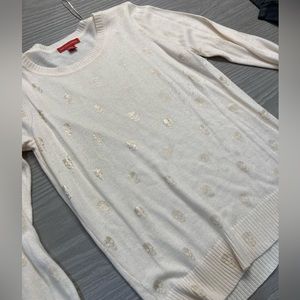 Saks fifth avenue skull pink sweater